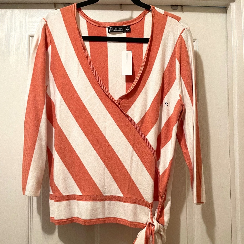 Tie Waist Wrap Sweater
